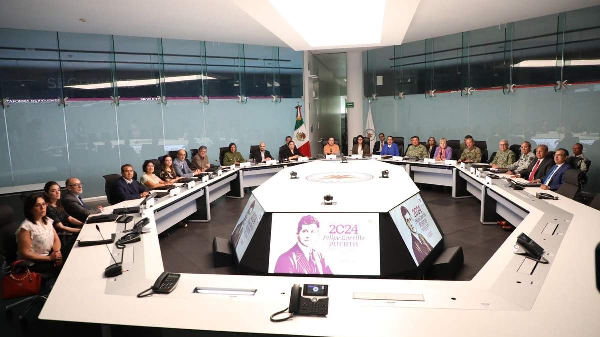 Reunión del Consejo General del INE y el gabinete de Seguridad federal