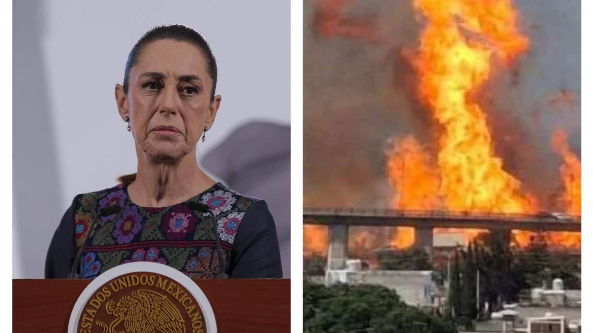 Sheinbaum lamentó la tragedia por la explosión sobre Calzada Ignacio Zaragoza, a la altura del puente de la Concordia en Iztapalapa