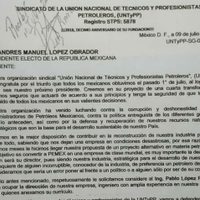 Técnicos petroleros proponen a AMLO nombrar a su secretario general como director de Pemex