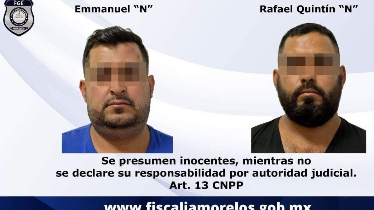La detención de Emmanuel "N" y Rafael Quintín "N" ocurrió durante un operativo antisecuestro