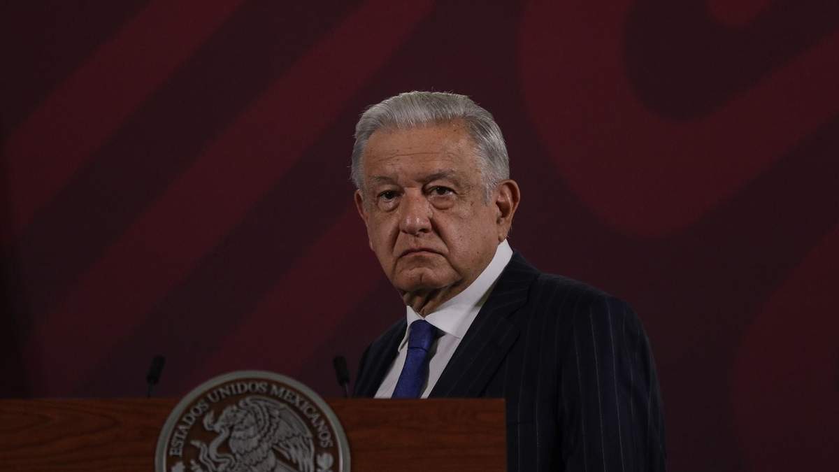 El presidente durante la conferencia matutina en Palacio Nacional este jueves