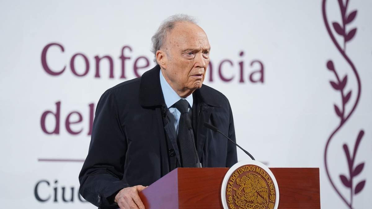 El fiscal Alejandro Gertz Manero en la Mañanera del 8 de abril de 2025