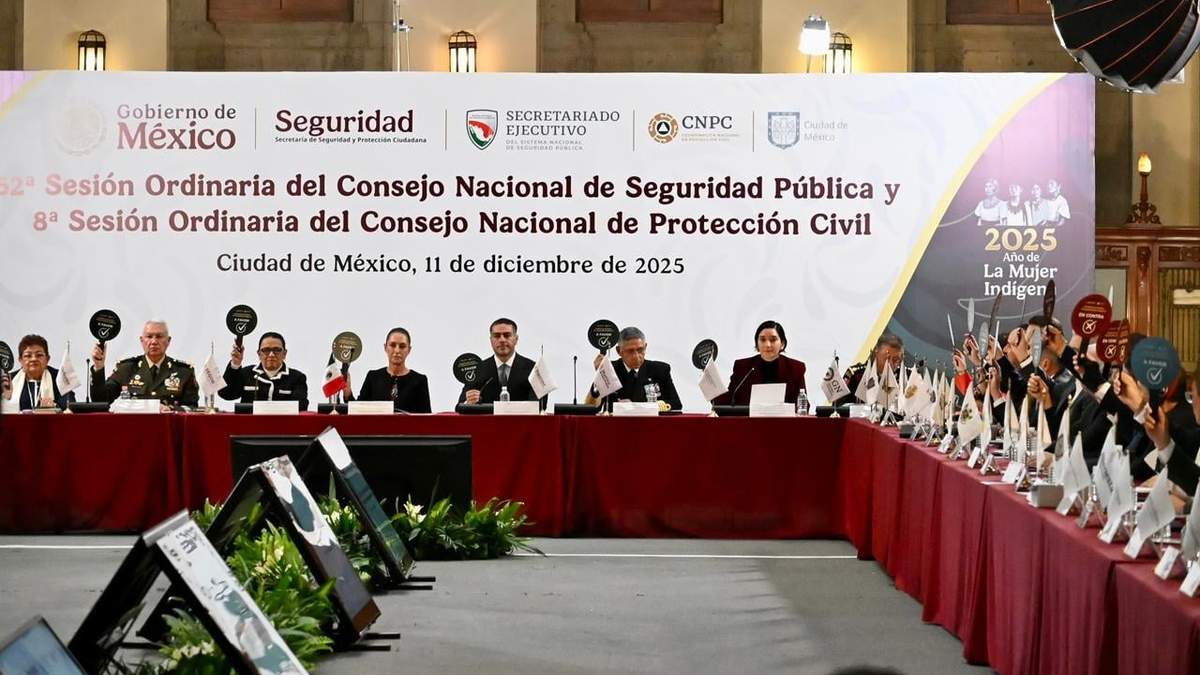 Segunda sesión ordinaria del Consejo Nacional de Seguridad pública realizada el 11 de diciembre pasado