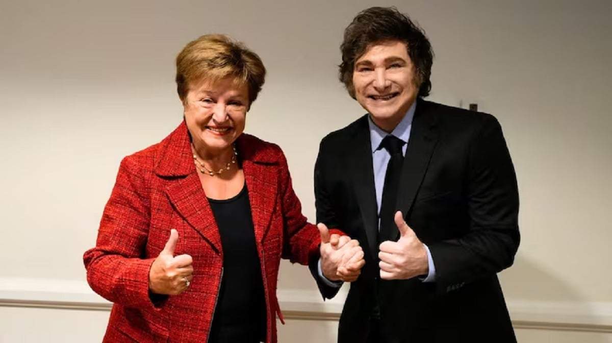 Javier Milei y Kristalina Georgieva. Fuente: (Instagram)