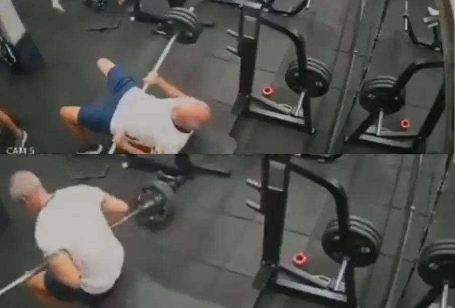 Muere hombre en gimnasio de Brasil; le cae barra encima del pecho