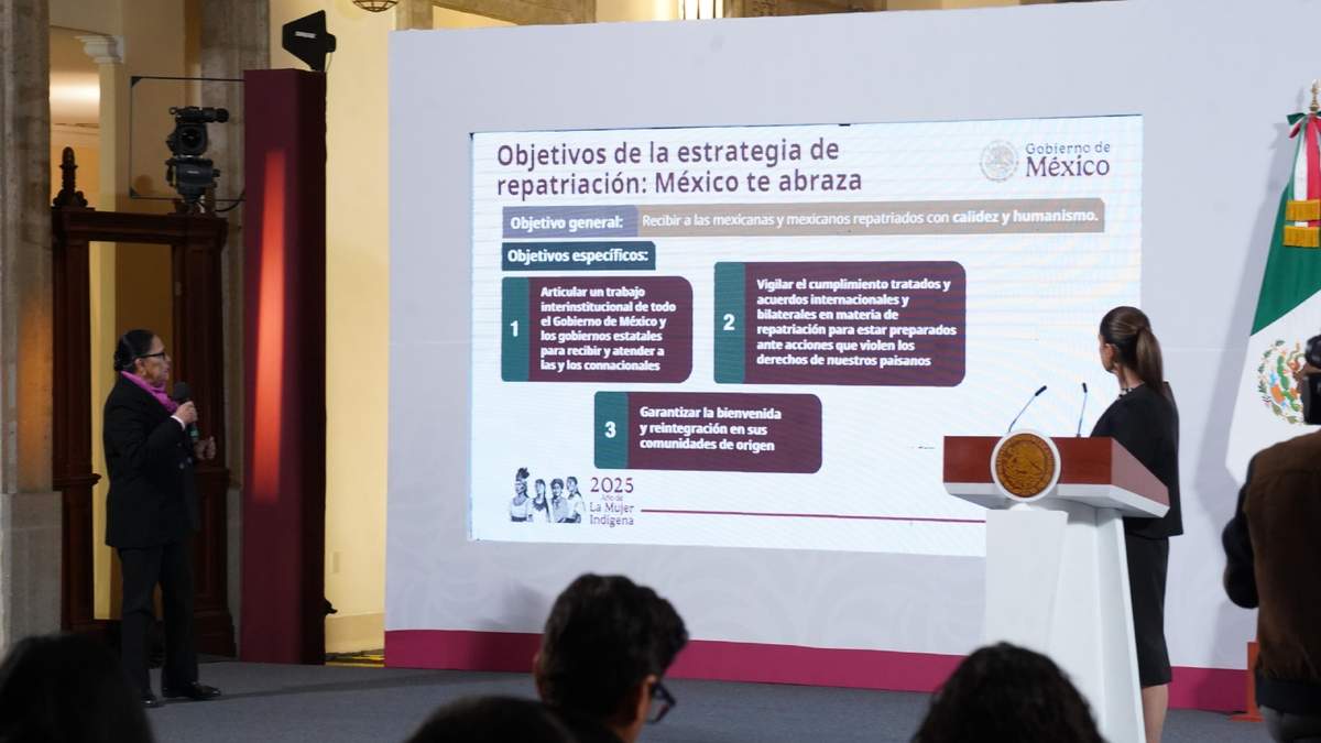 Presentación del programa "México te abraza" en la conferencia mañanera de Claudia Sheinbaum del martes