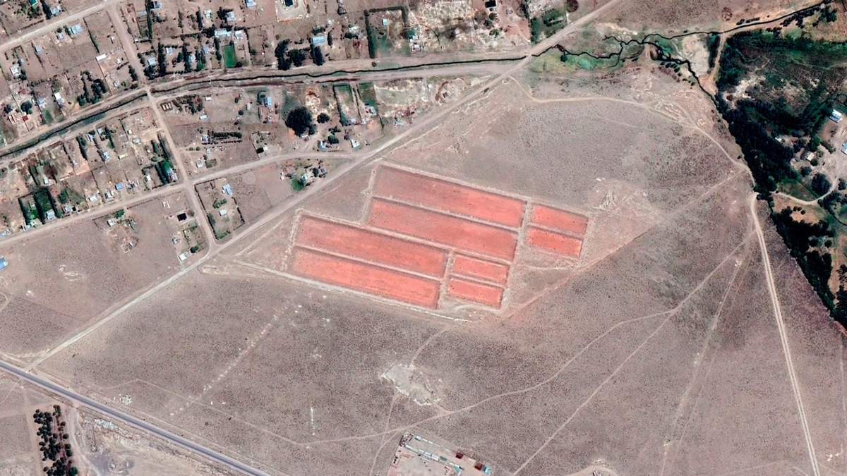 Proyecto de obra de la planta de tratamientos cloacales en Zapala. Fuente: (Twitter)