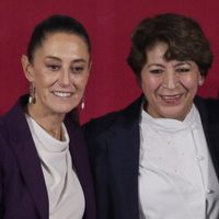 "Aunque se enoje el INE": Sheinbaum llama a Delfina Gómez "la próxima gobernadora" del Edomex
