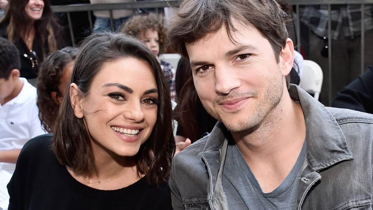 Ashton Kutcher y Mila Kunis. Fuente: (Twitter)