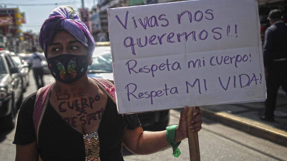 Protesta contra la violencia hacia las mujeres