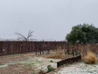 La tormenta de Santa Rosa se convirtió nevadas en el llano
