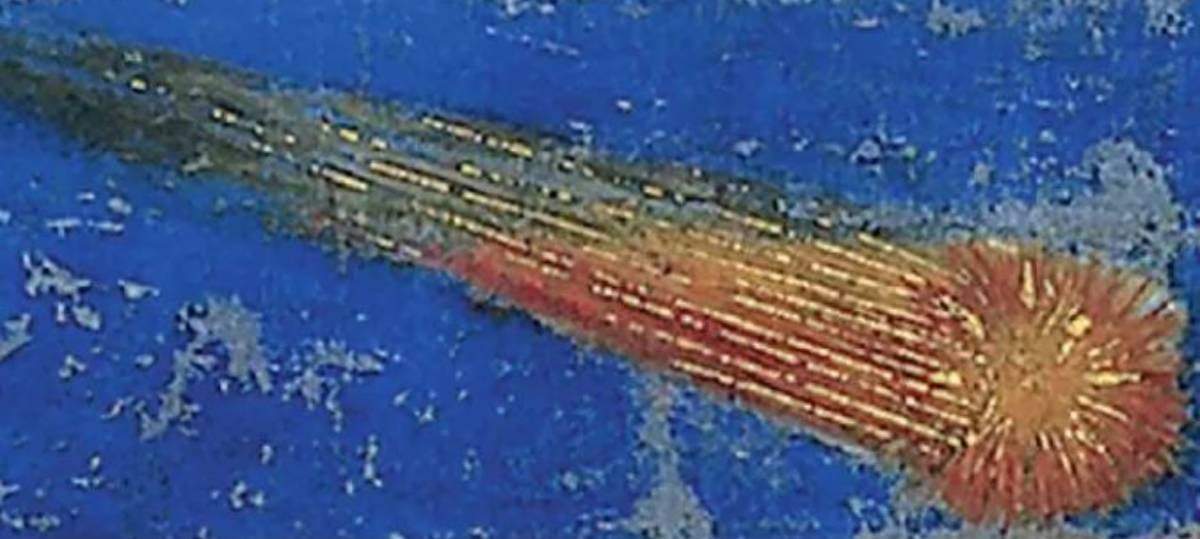 Detalle de la estrella pintada por Giotto en la Adoración de los Reyes Magos