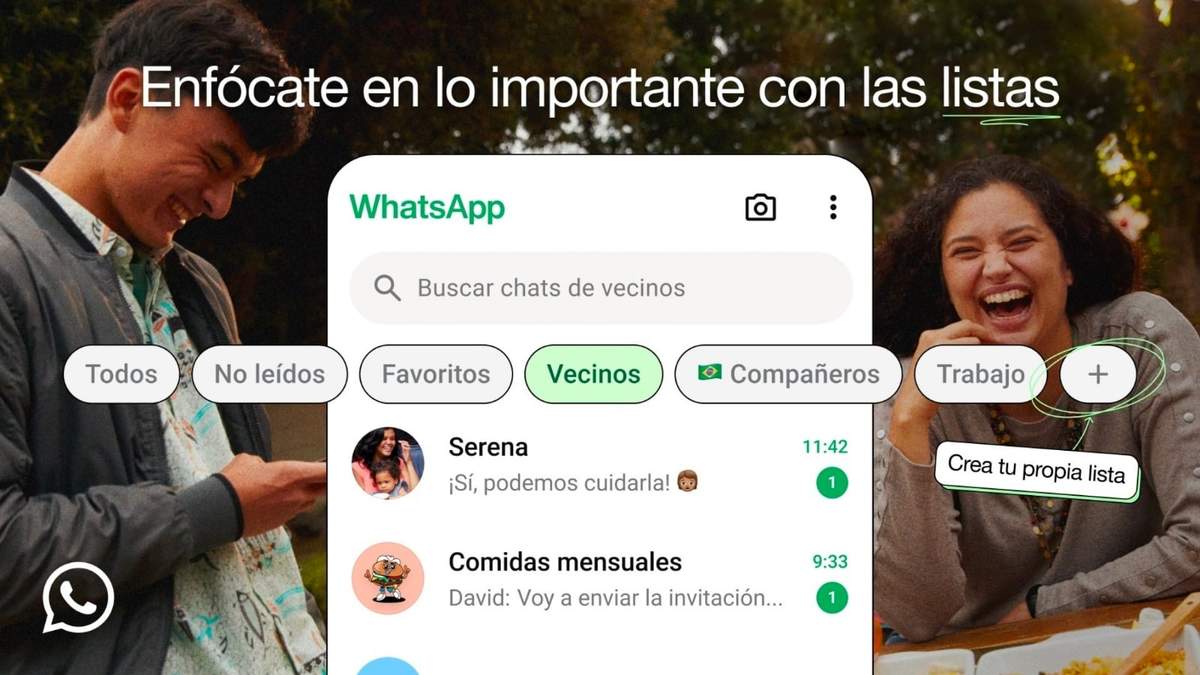Listas de chats - WhatsApp