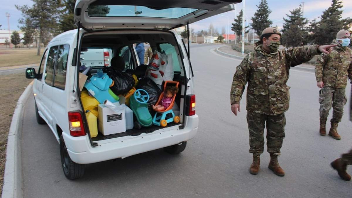 Guarnición Militar Zapala también se sumó a la iniciativa solidaria. Fuente: (Daniel Signorile)