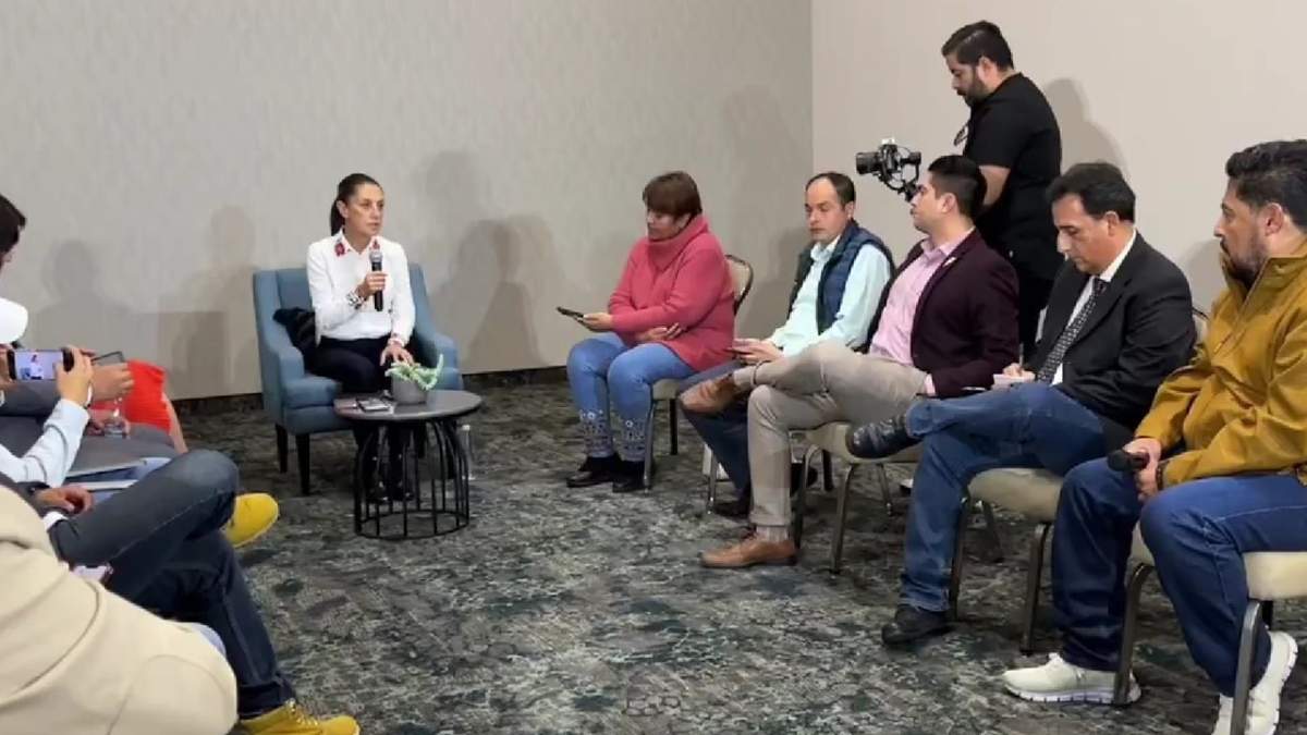 Claudia Sheinbaum. Panel con periodistas
