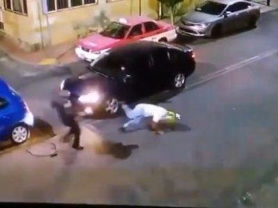 Captan en video cómo un policía balea a presunto ladrón en Iztacalco
