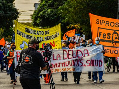 Reclamo sanitario: ya se instalaron las carpas en la Ciudad de Neuquén
