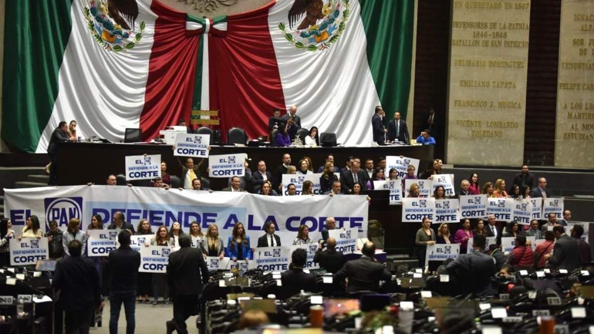 Protesta del PAN en la Cámara de Diputados