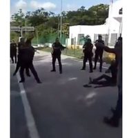 Desalojo de caseta en Huimanguillo, Tabasco, deja un muerto y nueve detenidos (Video)