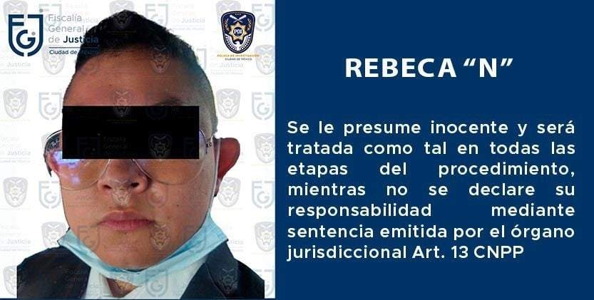 Rebeca "N", detenida por su presunta relación en el homicidio de los hermanos Jorge y Andrés Tirado