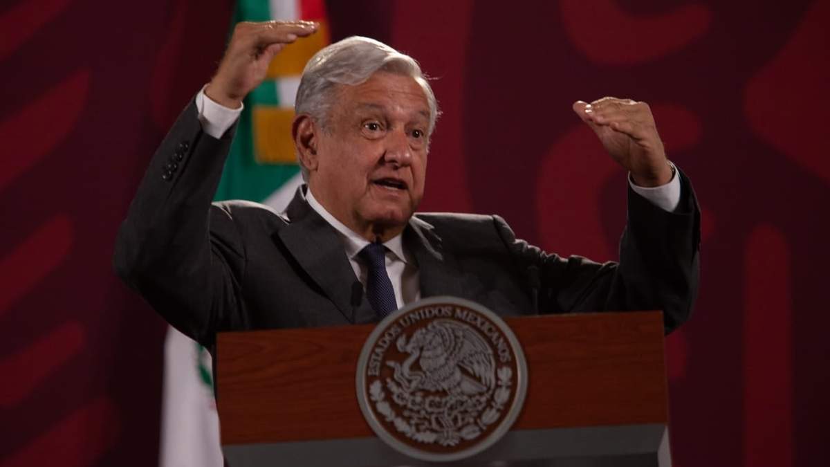El presidente durante su conferencia matutina