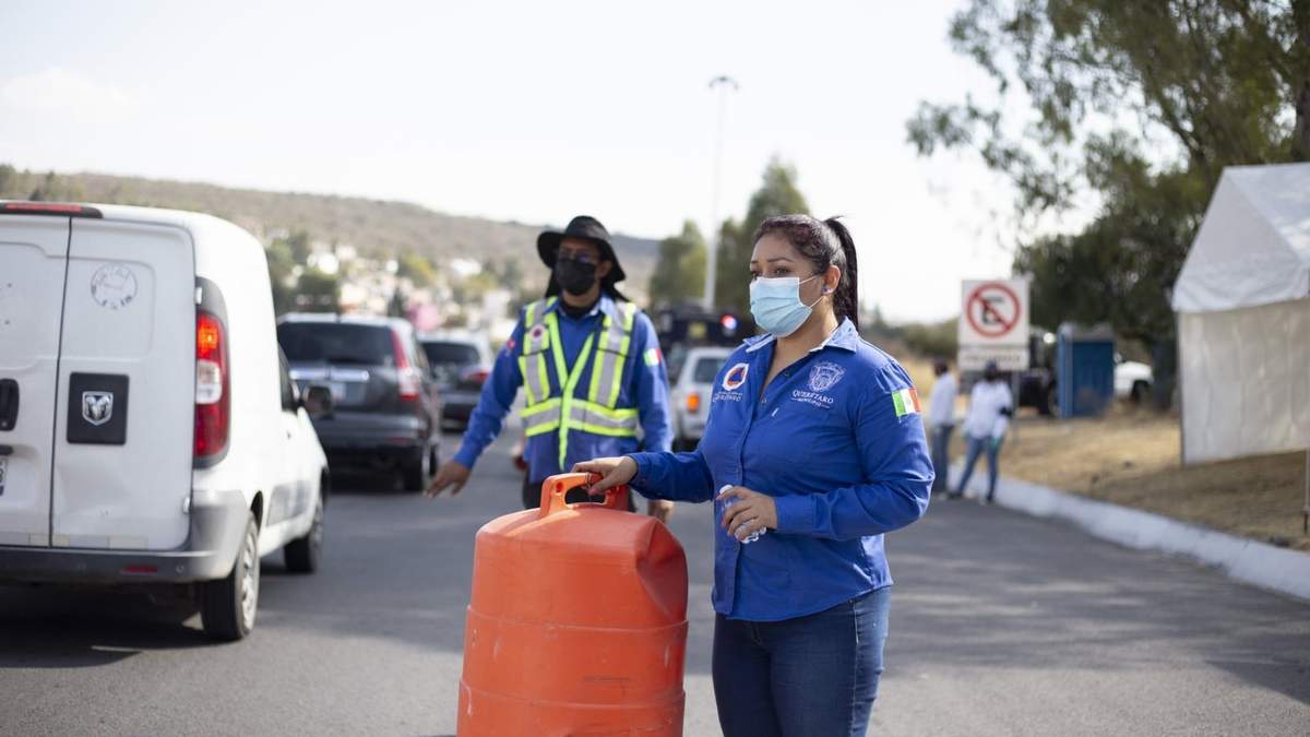 Filtro sanitario en una de las entradas a Querétaro