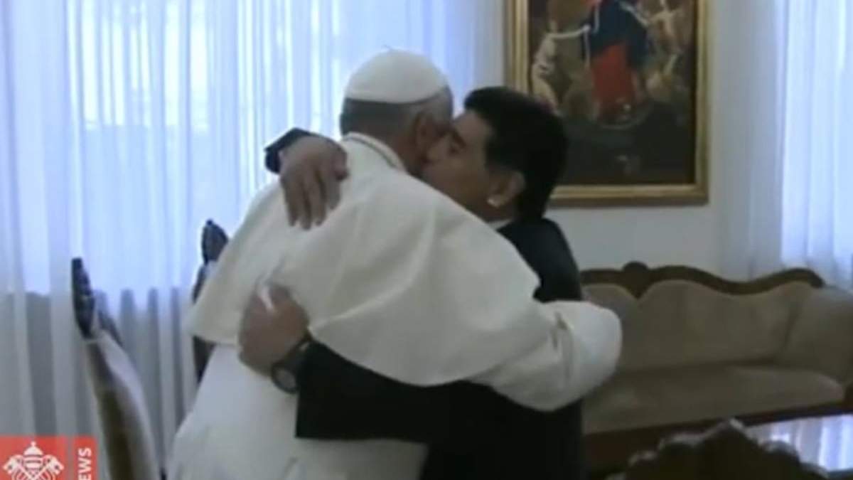 Encuentro en 2015 entre Francisco y Maradona