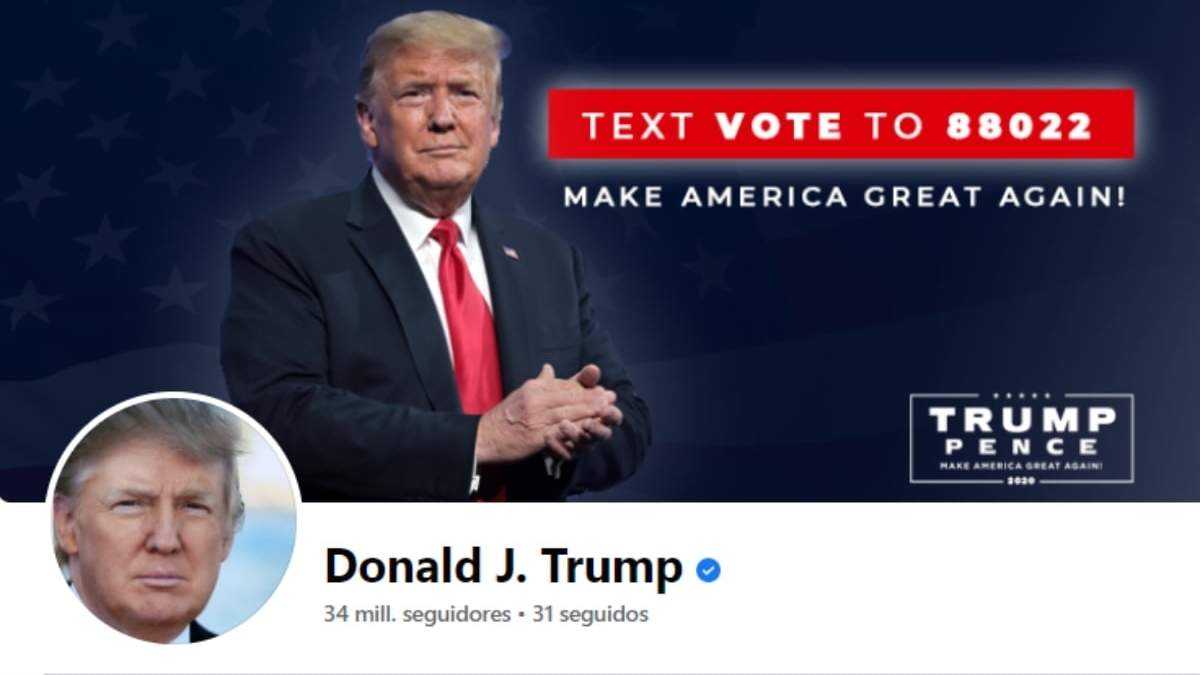 La cuenta en Facebook de Donald Trump