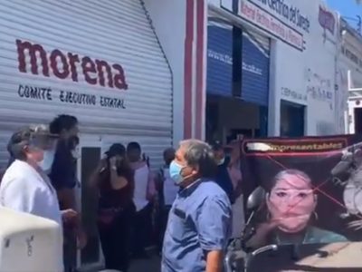 Protestan por imposición de candidatos de Morena en Yucatán