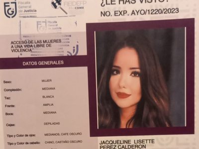 Reportan desaparición de Jacqueline Lisette, estudiante de la Facultad de Derecho de la UNAM