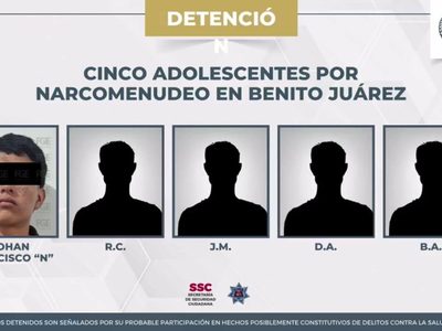 Detienen a cuatro menores de edad por vender droga en secundaria en Cancún
