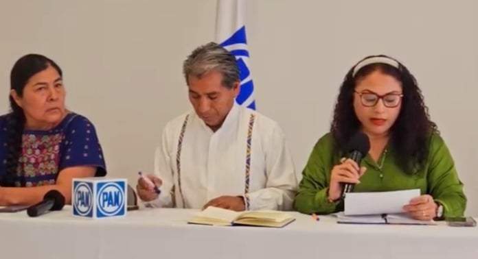 Las candidatas del PAN al Senado por Oaxaca, Griselda Galicia Álvarez y Abigail Vasconcelos Castellanos