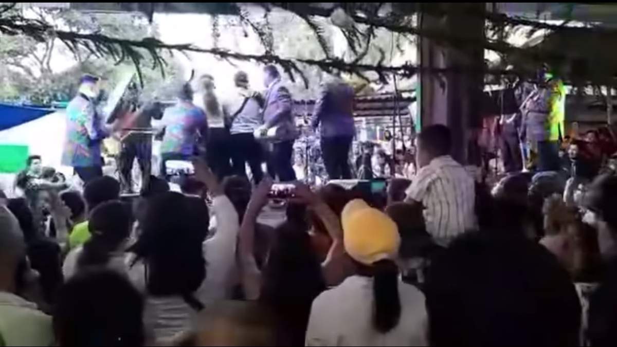 La trifulca después de la agresión