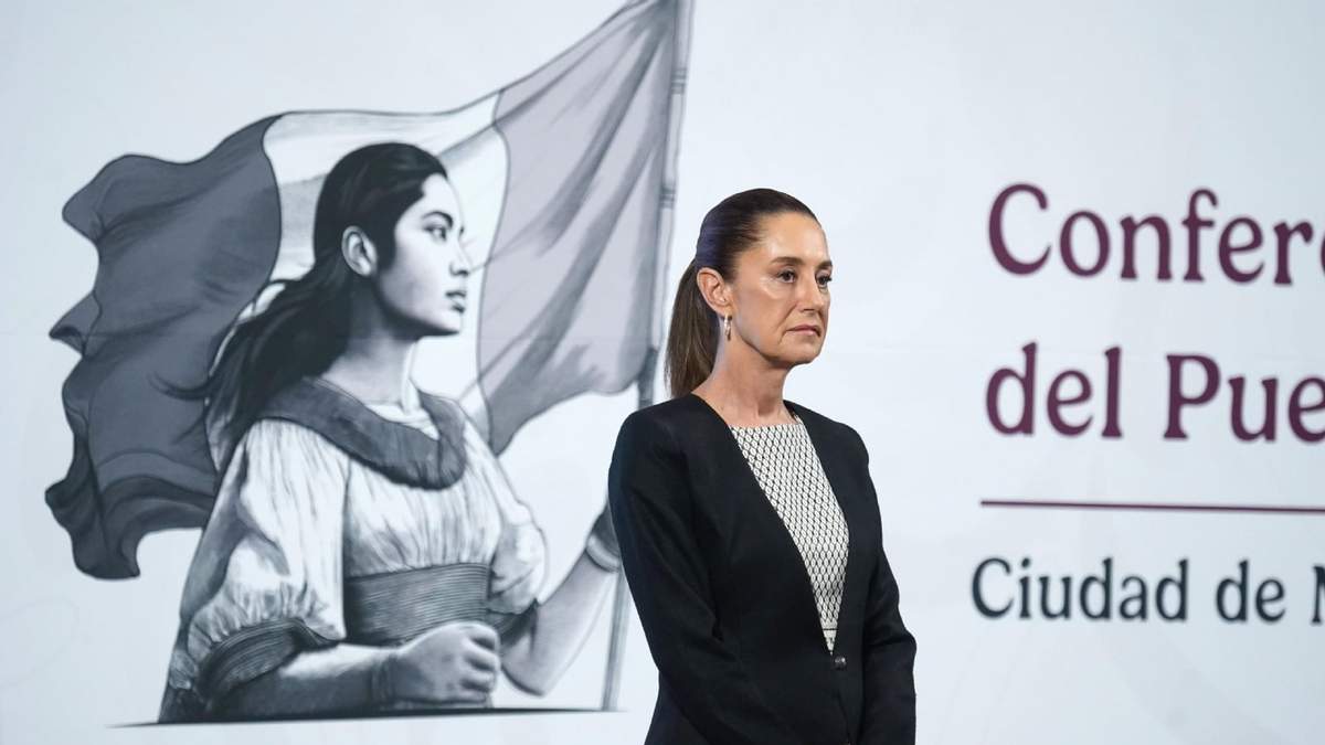 La presidenta Claudia Sheinbaum en la conferencia matutina de este viernes 25 de abril del 2025