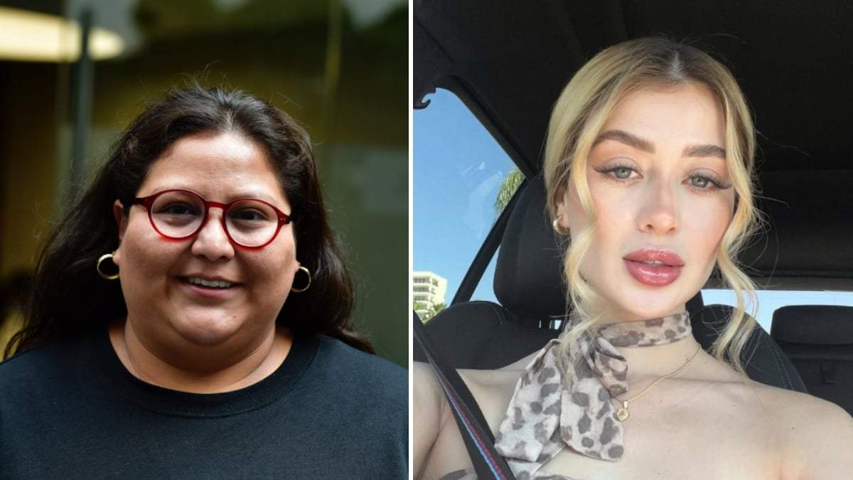 La secretaria de las Mujeres, Citlali Hernández Mora y la influencer Valeria Márquez