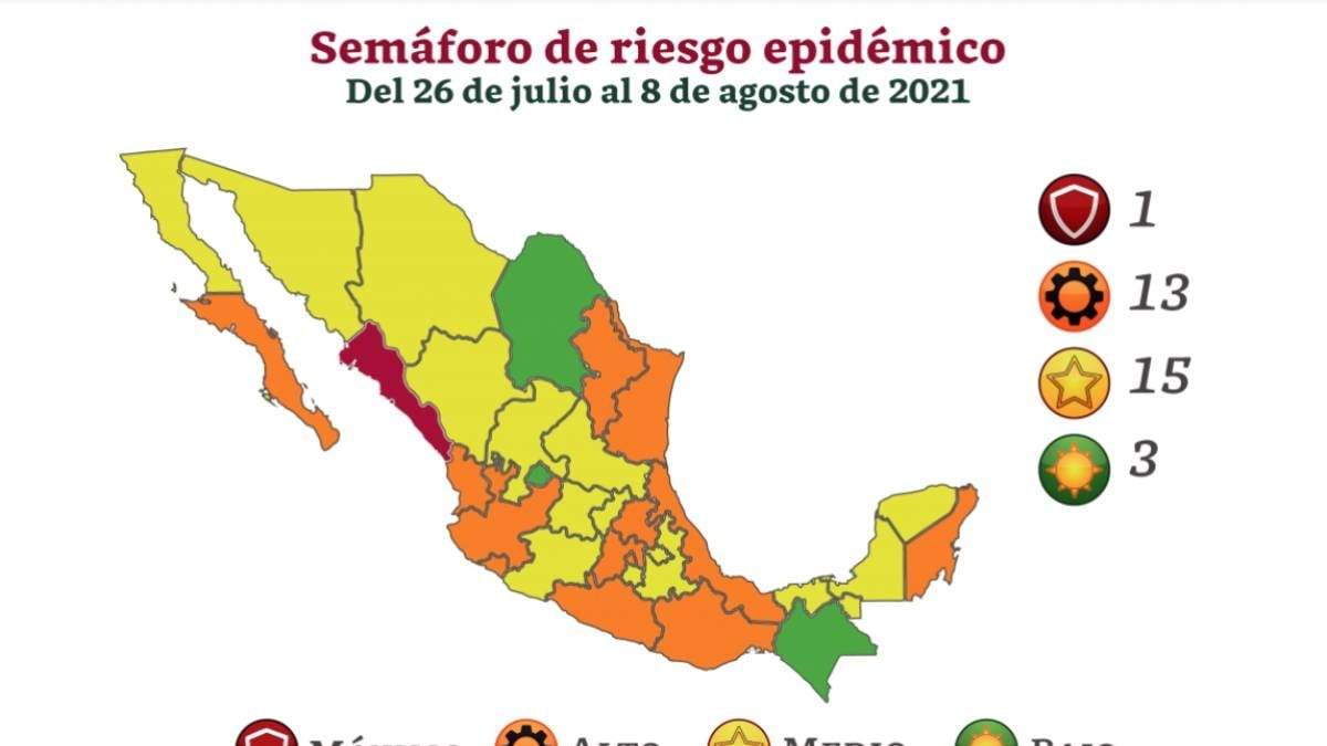El mapa que regirá las próximas dos semanas