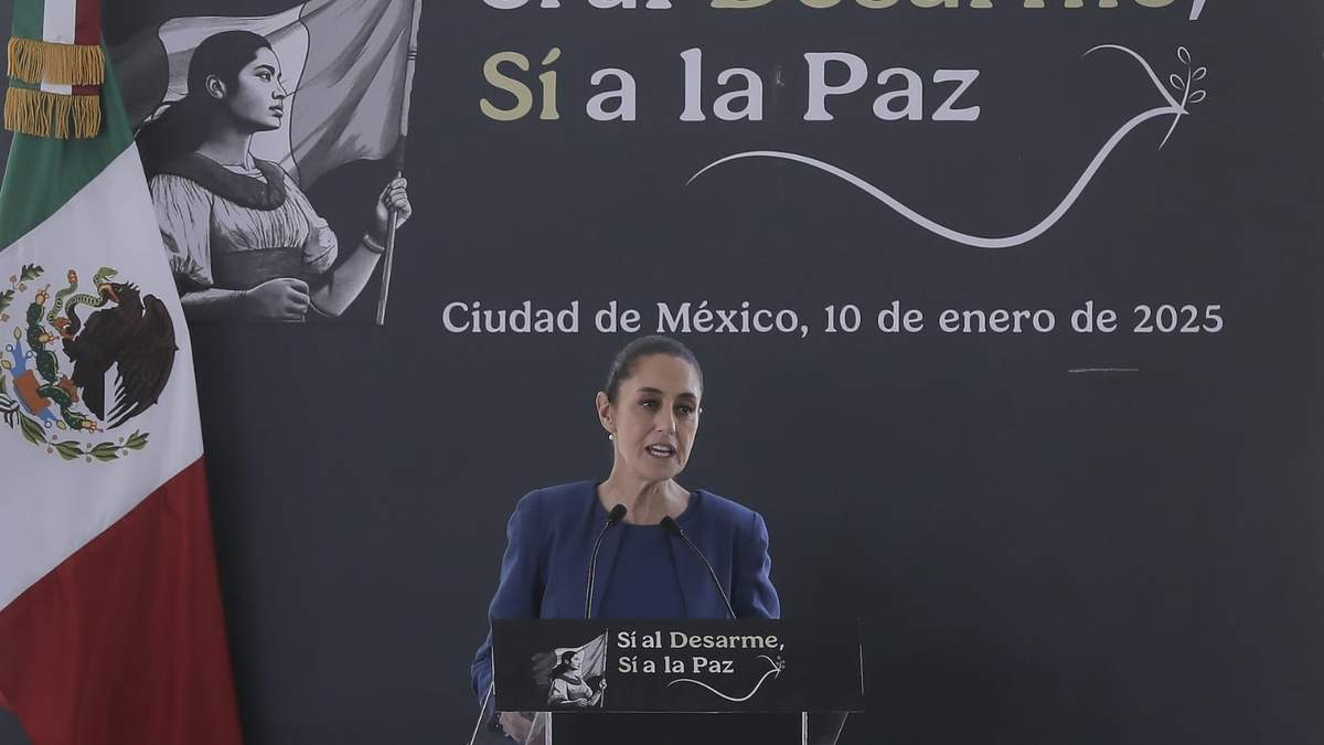 La presidenta Claudia Sheinbaum encabezó el arranque de la campaña Sí al Desarme Sí a la Paz el pasado 10 de enero