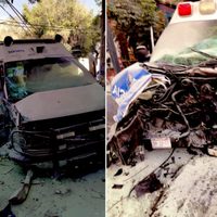 Chocan en la Roma dos ambulancias particulares; hay siete heridos