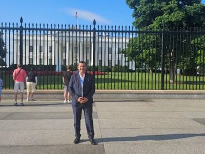 El intendente de Añelo, Fernando Banderet, participó en la asunción de Trump