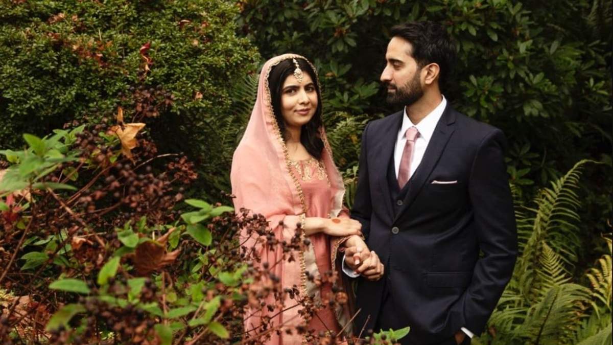 Malala Yousafzai con su esposo, Asser Malik