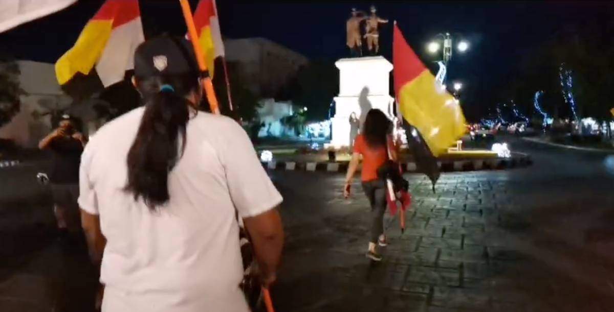 La manifestación en Mérida