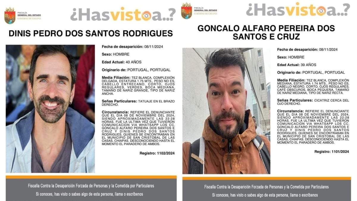 Fichas de búsqueda de turistas portugueses
