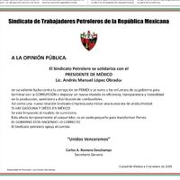 Romero Deschamps celebra cruzada de López Obrador contra el huachicoleo; transformaremos Pemex, afirma