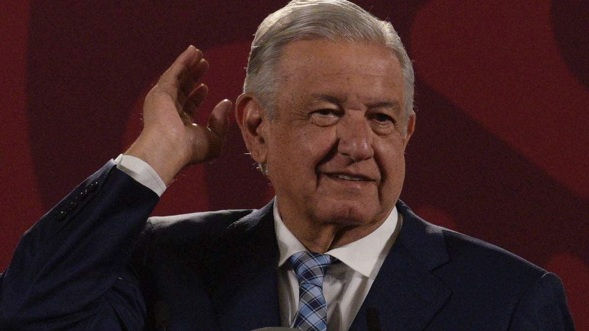 López Obrador durante la conferencia de este jueves en Palacio Nacional