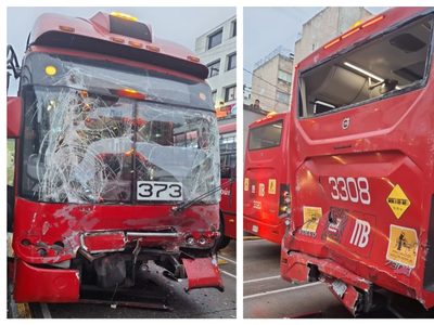 Chocan dos unidades de la Línea 2 del Metrobús; hay 12 heridos