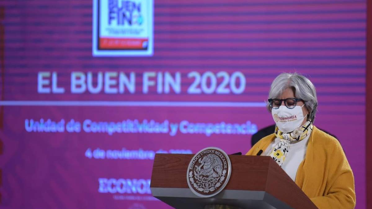 Graciela Márquez, titular de la SE, en al presentación del programa El Buen Fin 2020. Foto: Eduardo Miranda