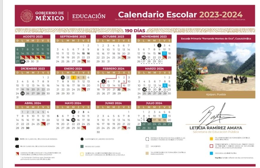 calendario SEP