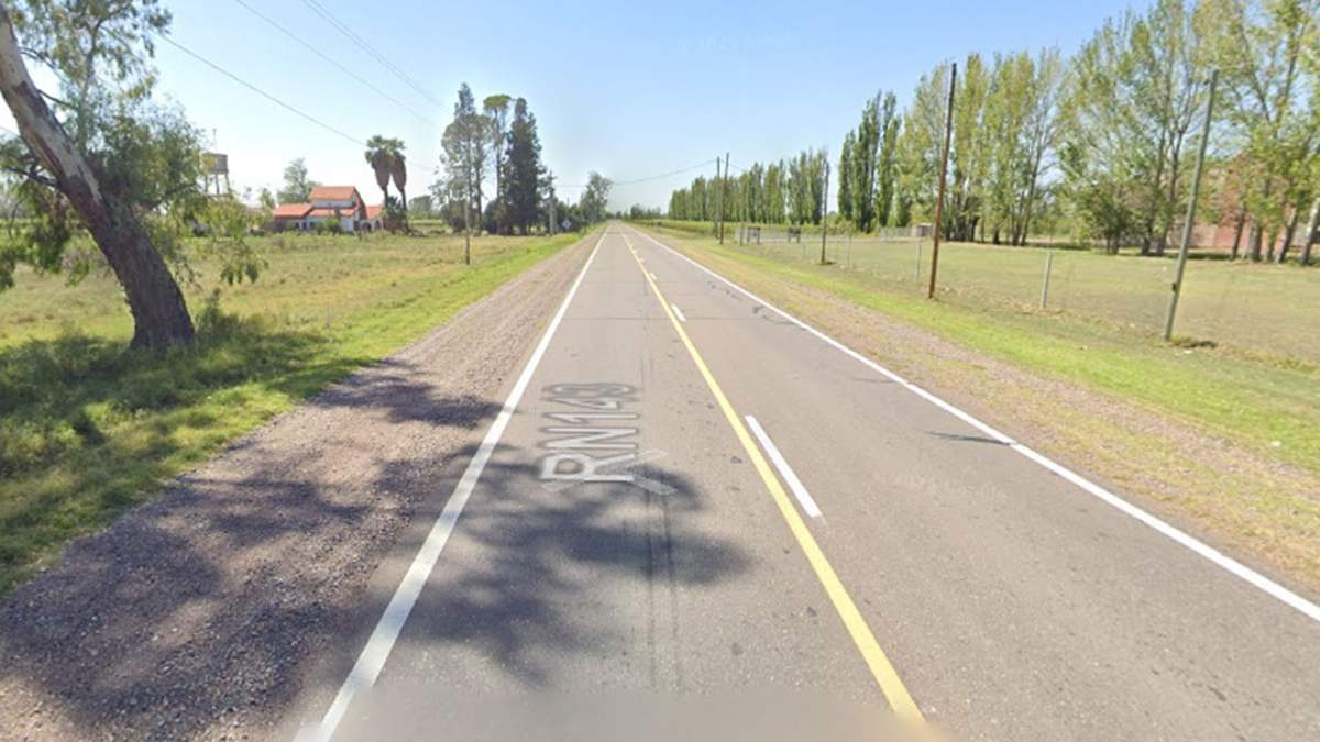 Km 457 de la Ruta 143, donde ocurrió el fatal accidente