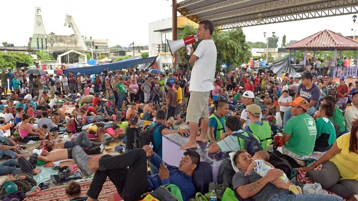 Migrantes centroamericanos en Chiapas