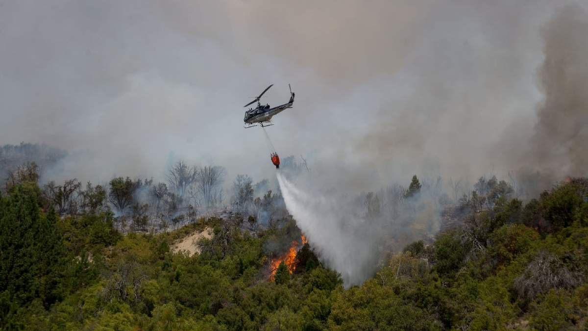 Incendio en Aluminé. Fuente: (Twitter)